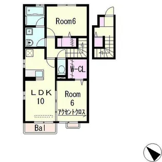 ボンセジュール【2階】の間取り