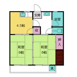 コーポ作野 B棟【1階】の間取り