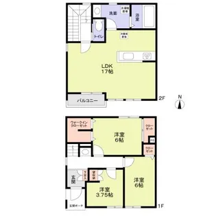 愛知県名古屋市昭和区御器所2丁目【一戸建】の間取り