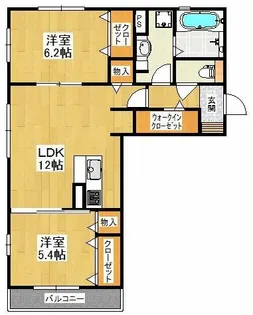 リ エストⅠ【2階】の間取り