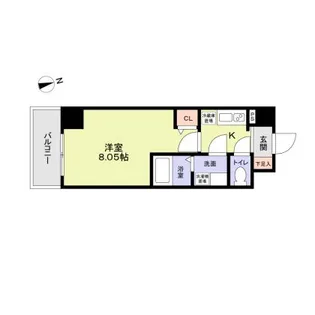 JJ RESIDENCE NISHIKUJO【903号室】の間取り