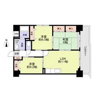 プレドゥジャルダン【301号室】の間取り