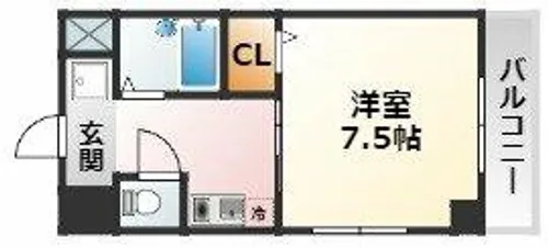 大阪府大阪市東淀川区小松1丁目【マンション】の間取り