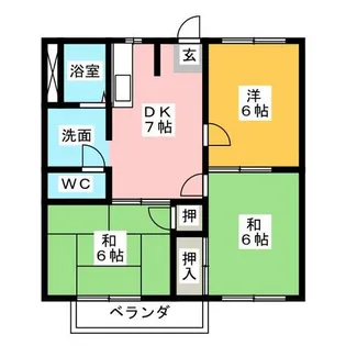 ヒルズ城山【2階】の間取り