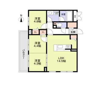 ブライトガーデン【3階】の間取り