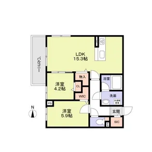 ブライトガーデン【3階】の間取り