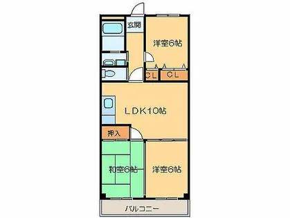 愛知県名古屋市中川区万場3丁目【マンション】の間取り