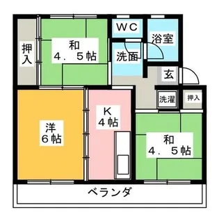 東島マンション【3階】の間取り