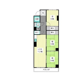 サンローヤル名東【7階】の間取り