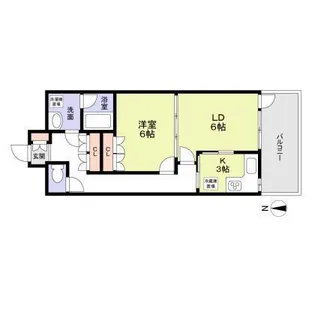クリヨン岡崎【1階】の間取り