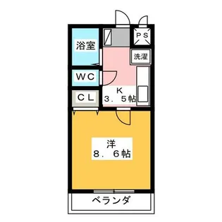 長谷川12番館【1階】の間取り