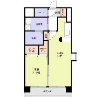 アヴェニール上六名【305号室】の間取り