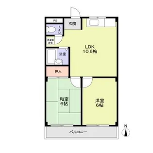 中村ハイツ【2階】の間取り