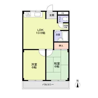 中村ハイツ【3階】の間取り