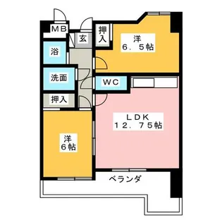 プレザント杁ケ池【2階】の間取り