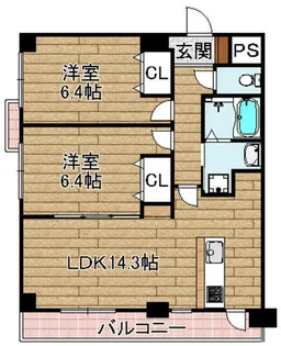 アグレアブル【105号室】の間取り