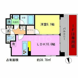 プレサンス京大前【1階】の間取り