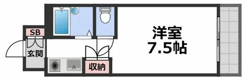 エクセルシオール長田【9階】の間取り