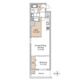 GLAM STELLA松屋町【6階】の間取り