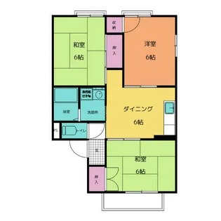 シャルム中島 B【1階】の間取り