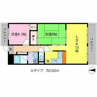エスポワール鷺【3階】の間取り