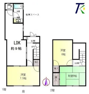 愛知県尾張旭市大塚町1丁目【一戸建】の間取り