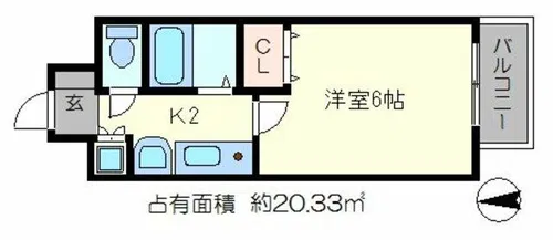 プレサンス京都御所東【4階】の間取り