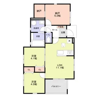 サンライズ平和台【1階】の間取り