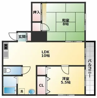 アキナハイツⅡ【2階】の間取り