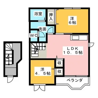 サニーホーム【2階】の間取り