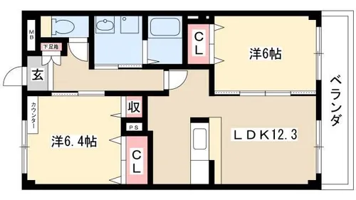 ラ・フレージア【3階】の間取り