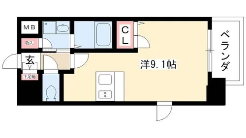 プレサンス名古屋STATIONビーフレックス【306号室】の間取り