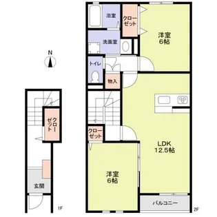 エスポワール田島【202号室】の間取り