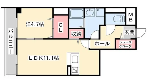 パラストKS【405号室】の間取り