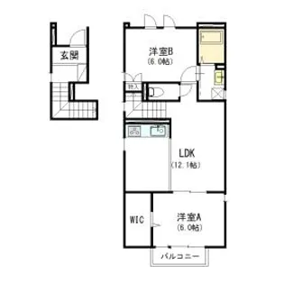 MAKISHI館【201号室】の間取り