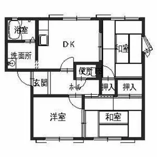 マキハウスA・B【1階】の間取り