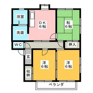 ルーエックⅡ【2階】の間取り