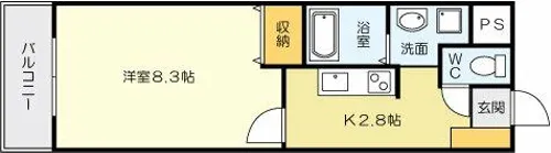 Forest court Ⅰ【102号室】の間取り