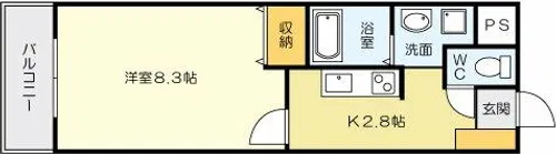 Forest court Ⅰ【102号室】の間取り