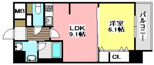 ソラージュ茨木【3階】の間取り