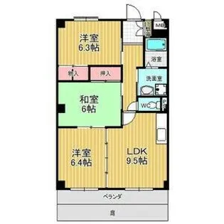 セントポーリア・サウス【1階】の間取り