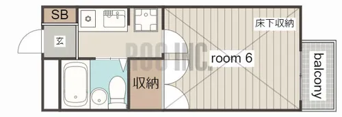 ノーブル青山Ⅰ【106号室】の間取り