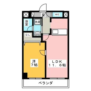 グリーンピアヤマフク【4階】の間取り