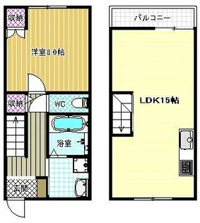 大阪府松原市阿保7丁目【一戸建】の間取り