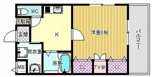 ボワリジェールOKA【1階】の間取り