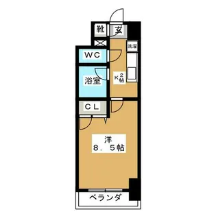 1Kの間取り画像