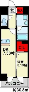 プレジデンス ざ旦過【4階】の間取り