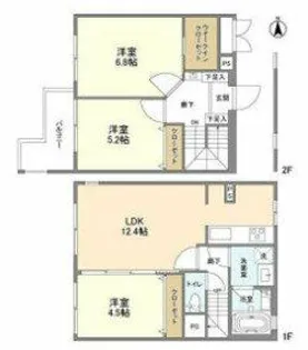 アールエーアシヤ【202号室】の間取り