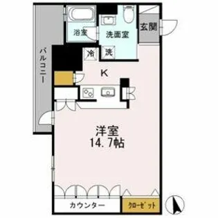 カスタリア伏見【2階】の間取り