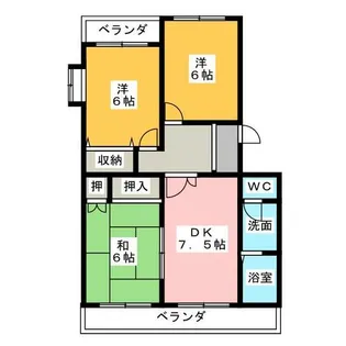 ハイツほのぼの【4階】の間取り